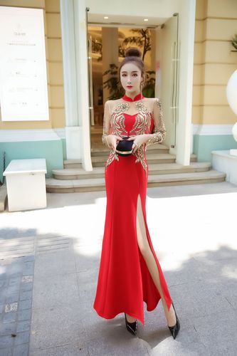 实拍气质高贵宴会晚礼女2020新款敬酒服优雅主持人网纱开叉长裙