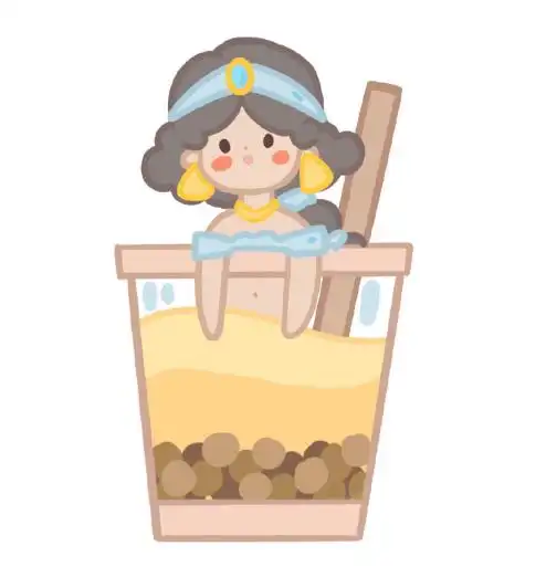 q版动漫:可爱奶茶迪士尼公主系列_cr