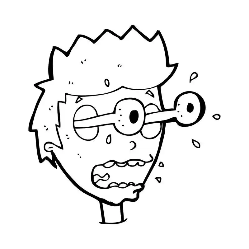 卡通人物惊讶得目瞪口呆