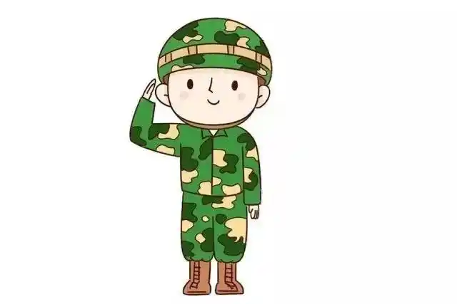 职业工作者军人简笔画,绘画图片,儿童文艺-绘艺素材网