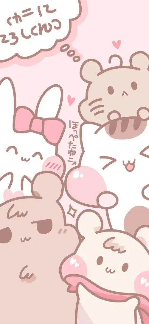 少女心可可爱爱软萌油画壁纸