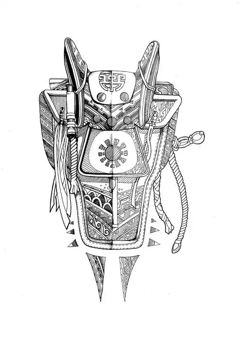 "安革"马鞍主题图形设计