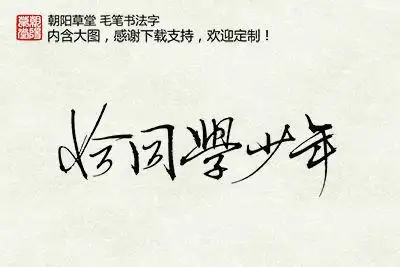 恰同学少年留念册书法字