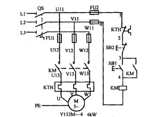 电动机自锁控制电路图(三相异步/自锁正转控制电路图)