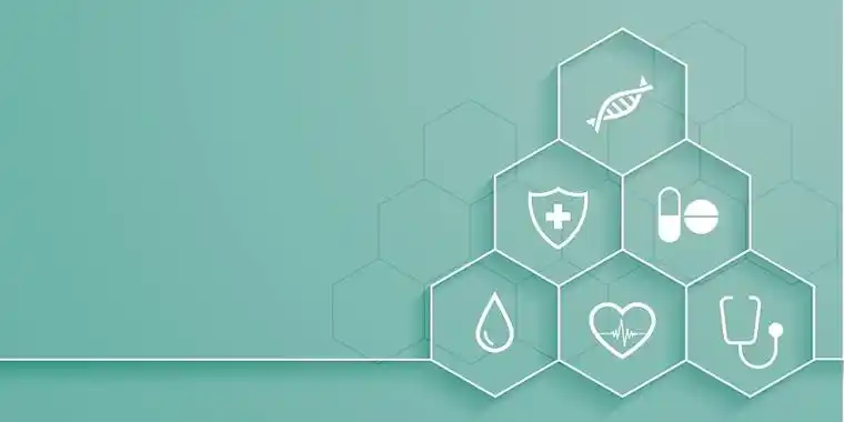 护士元素素材紫色国际医学医疗研讨会高峰论坛会议科技展板舞台背景