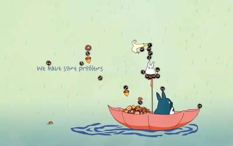 简约版龙猫,卡通明星-回车桌面