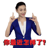 趣味手语的真人聊天动态表情图