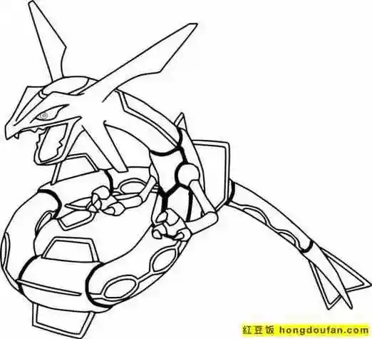 精灵球比卡丘卡通涂色简笔画-红豆饭小学生简笔图集一组超萌的宝可梦