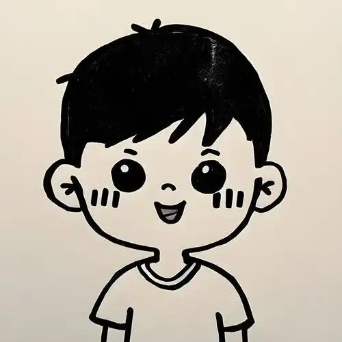 小男孩卡通头像简笔画