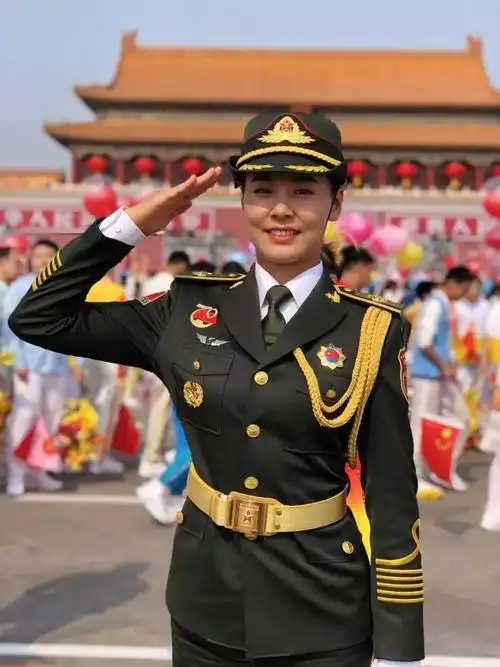 天啊,来看看国庆70年阅兵中的郑师姑娘!