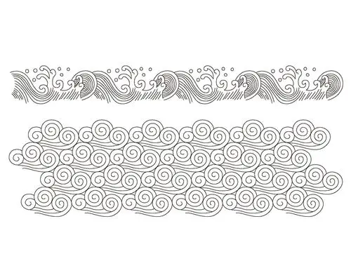 首页 设计元素 装饰图案 装饰图案 >简约黑白线条海浪元素 千图网提供