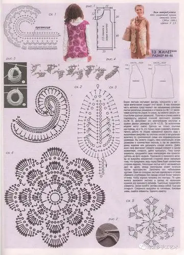 用心编织的美丽爱尔兰钩花美衣大全附图解