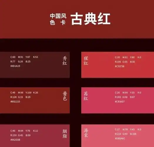 至于色卡,可可更喜欢选择中国风的色卡.