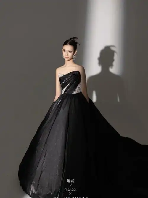 黑色婚纱礼服06