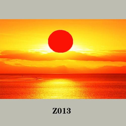 日出红太阳自粘壁画太阳图案贴画招财挂画海上日出装饰画海报