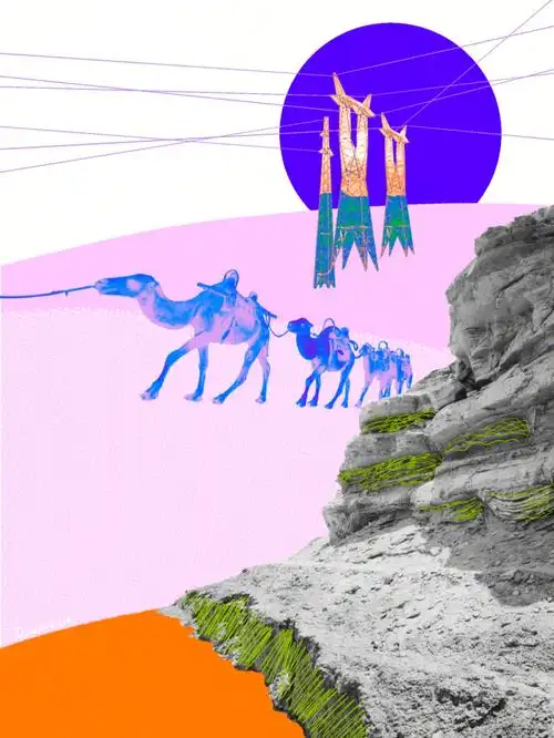 西北旅行风景照99作图工具 ipad procreate|拼贴艺术 |波普艺术