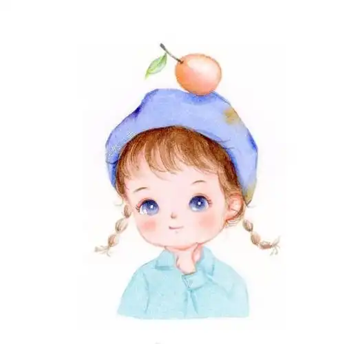 一组超适合夏天的小清新萌宝手绘头像