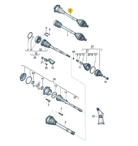 前半轴总成(左)