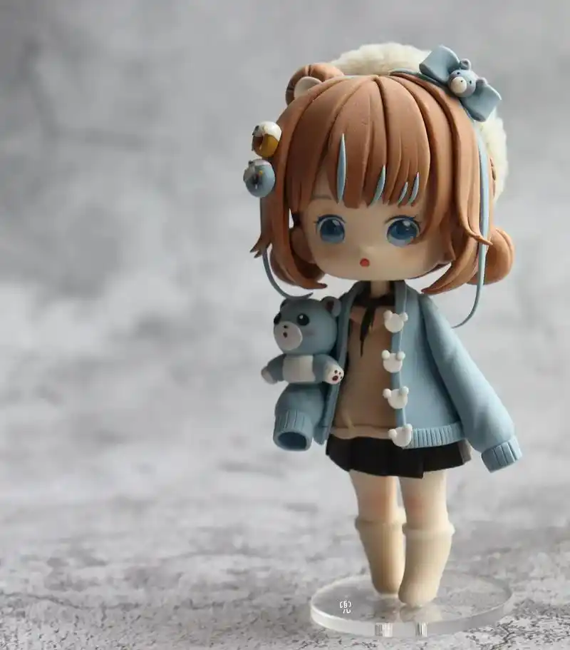 软乎乎的软萌小熊娃~~#原创手作 #超轻粘土手工 #手工娃娃 - 抖音