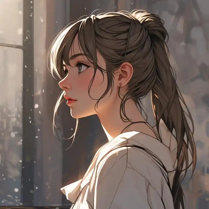 96漫画风女生侧颜,绝美微信头像78 探索漫画与现实的交融,这款