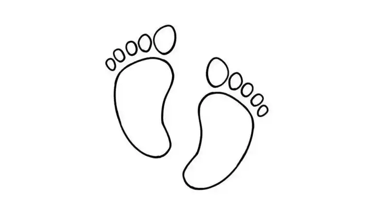 脚的儿童简笔画