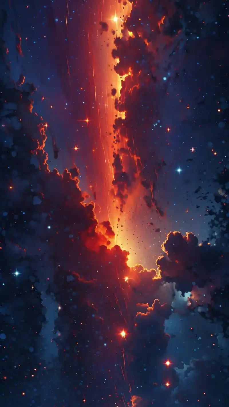 黑色背景星空竖屏壁纸90梦幻又神秘 黑色背景星空竖屏壁纸,真的是