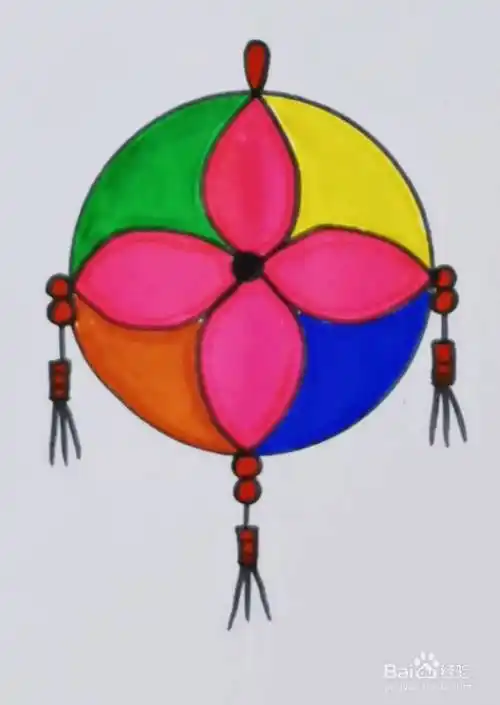 壮族绣球怎么画