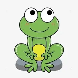 可爱卡通小青蛙矢量图