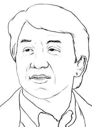 成龙简笔画图片大全