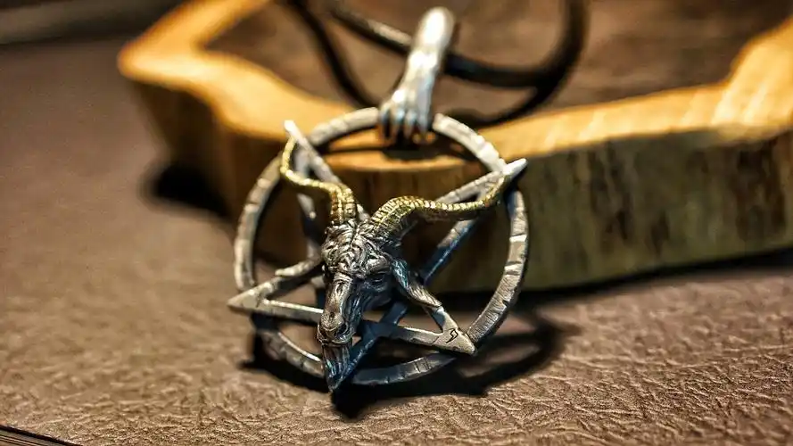 主师款特别限定【恶魔之手撒旦五芒星羊头】s925银吊坠