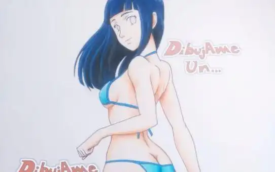 雏田泳装绘画过程请文明观看视频