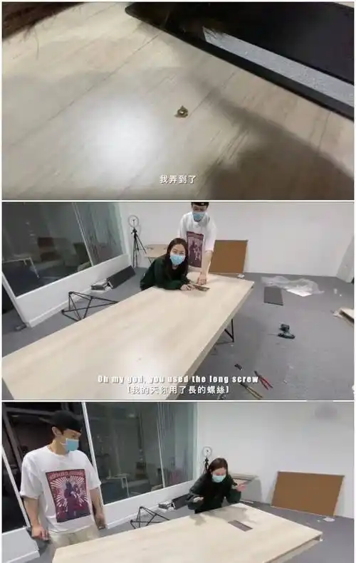 邓紫棋与男友马克第一次变身木匠组装桌子,结果乌龙了!