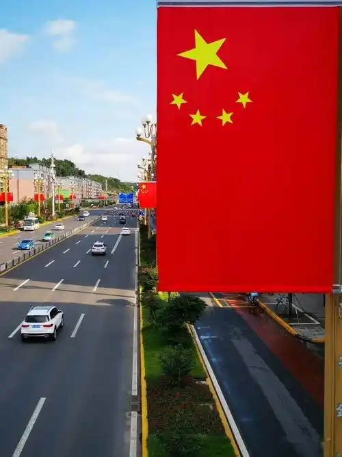 满城尽是中国红~这是简阳人的表白:我爱你中国!_五星红旗