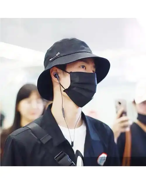 new lake帽子 new lake王一博明星同款渔夫帽子男士夏季日系潮牌别针