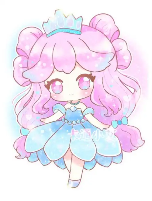 卡通小艾十二星座公主简笔画教程