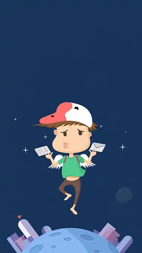 蓝色卡通h5背景