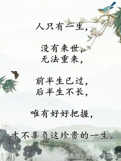 前半生为了别人而活后半生为了自己而活