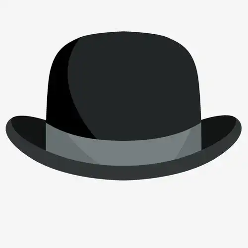 黑色的卡通版帽子