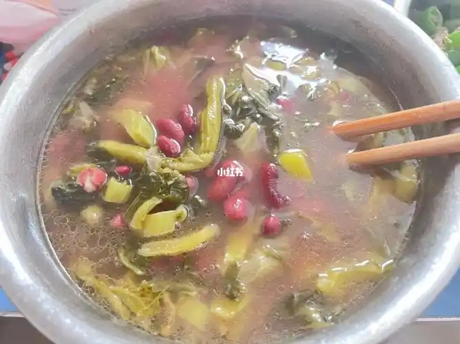 红豆煮酸菜我可以把汤都喝干