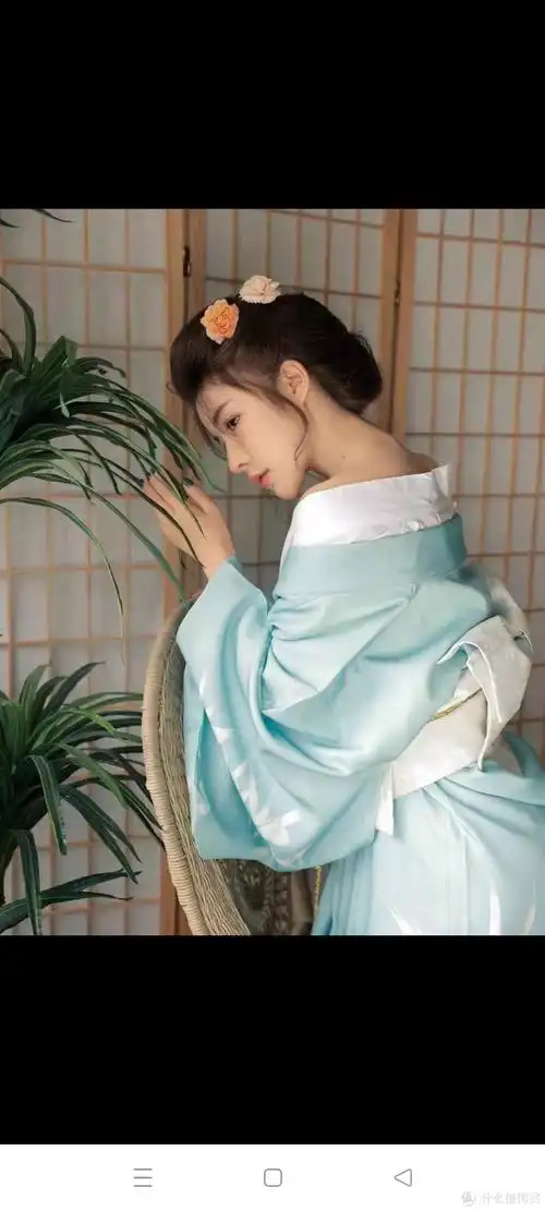 神明少女日本和服清新摄影复古小振袖暗黑长裙改良中国风和服女