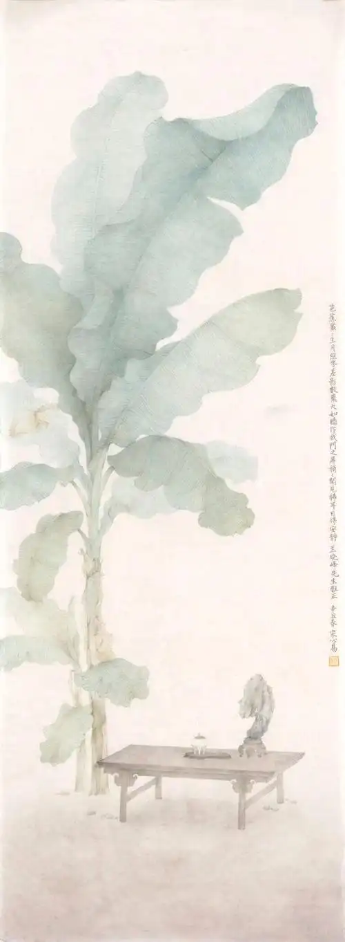 《长物绘芭蕉》纸本97x35cm2021年