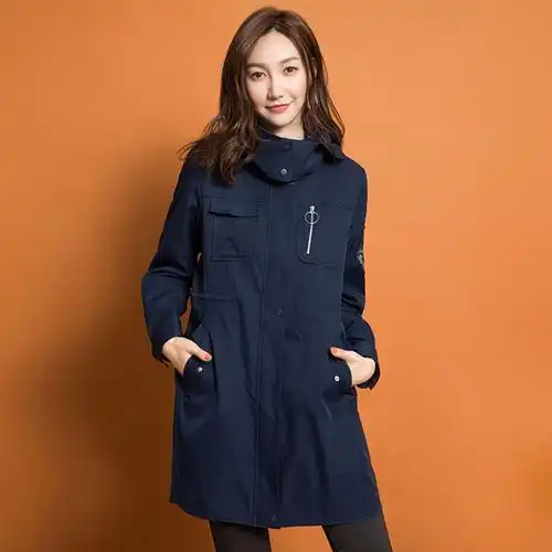 拉夏贝尔candies品牌风衣女中长款春秋外套女韩版宽松30073339