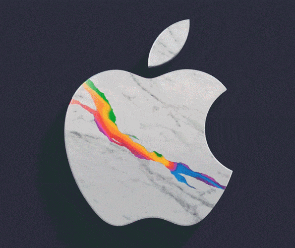 动态logo效果似在大理石中蜿蜒流淌的水流镶嵌其中,与罗马新店logo融