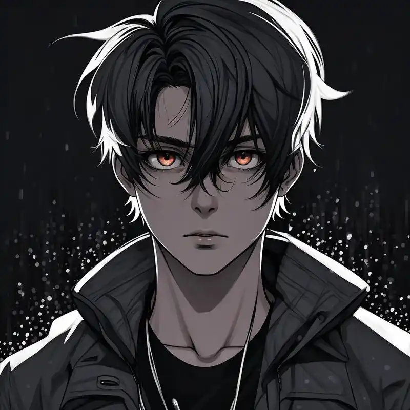 94黑暗系冷酷男生动漫头像9515