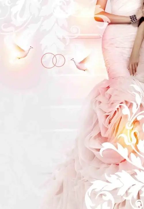 浪漫婚庆婚纱影楼海报背景模板