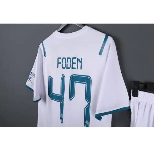 新款21-22赛季曼城客场球衣德布劳内格拉利什短袖足球服球衣套装