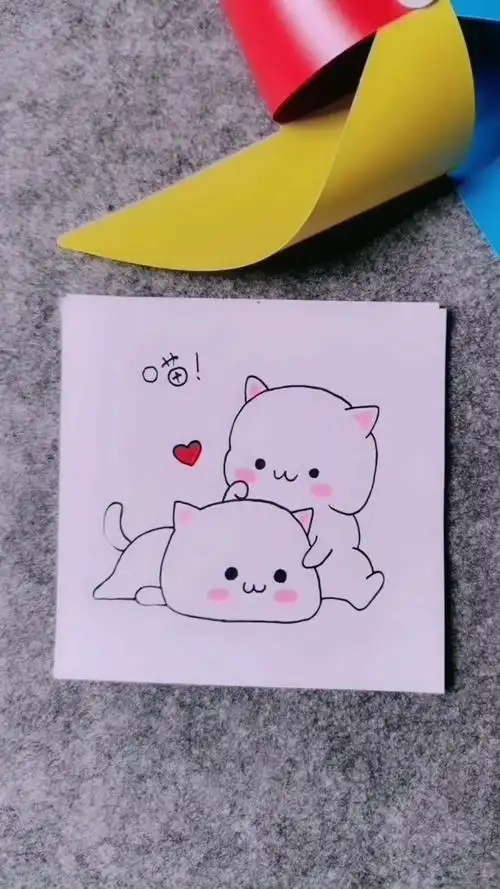 可爱小猫咪简笔画