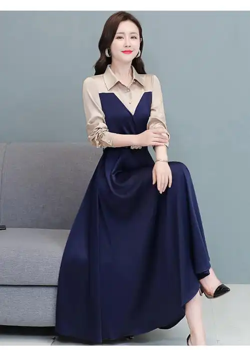 高档女装春秋款女装秋装2021年新款早秋季时尚气质高端连衣裙子长袖潮