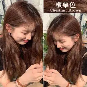 板栗色染发膏秋季新款自己在家染发剂女植物2021流行色显白纯免漂