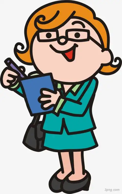 老师矢量png素材透明免抠图片-卡通手绘